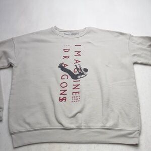 Imagine Dragons Falling Man Mercury World Tour 2022 Beige Crewneck Size Large